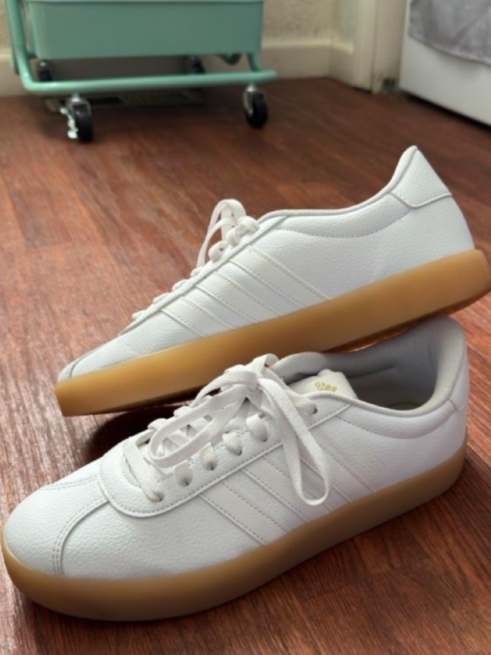 Classic Adidas VL 3.0 Cloud White/gum Sneakers size 11 woman’s.